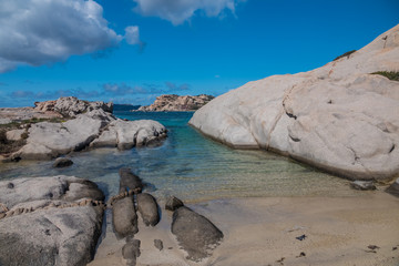 La Maddalena Archipelago National Park, on the coast of Sardinia province of Sassari,  northern Sardinia, Italy.