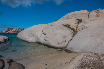 La Maddalena Archipelago National Park, on the coast of Sardinia province of Sassari,  northern Sardinia, Italy.