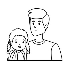 father with daughter characters