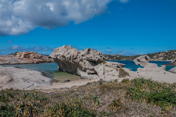 La Maddalena Archipelago National Park, on the coast of Sardinia province of Sassari,  northern Sardinia, Italy.
