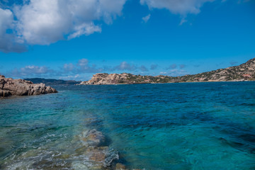 La Maddalena Archipelago National Park, on the coast of Sardinia province of Sassari,  northern Sardinia, Italy.