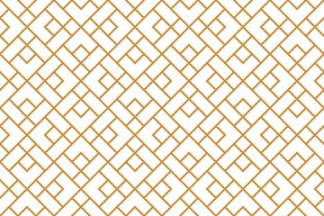 The geometric pattern with lines. Seamless vector background. White and gold texture. Graphic modern pattern. Simple lattice graphic design