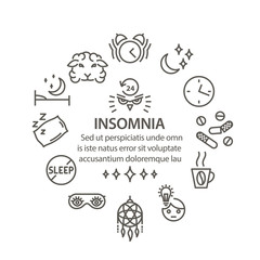 Insomnia line art banner - 265336912