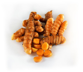 fresh turmeric roots