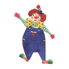 Cute and funny redhead clown © Марина Константинова
