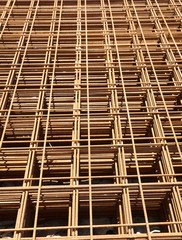 welded mesh  in the construction site wiithout worker