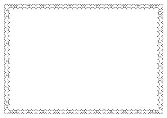 Decorative border frame. Vector design page template a4. Abstract black and white pattern.