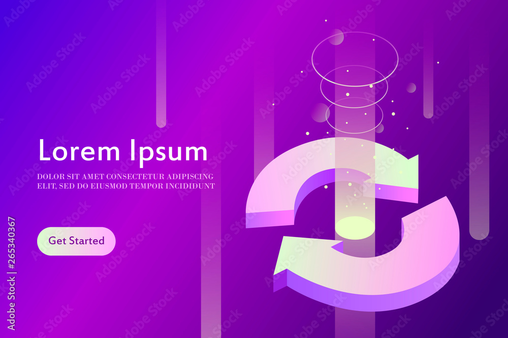 Wall mural modern design concept loading and update. template for banner, landing page, presentation, web banne