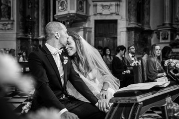 Fototapeta premium Sposi in Villa