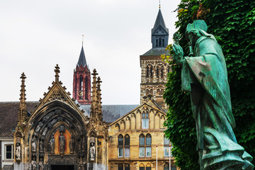 landmark Aachener Dom in Aachen, Germany, Europe