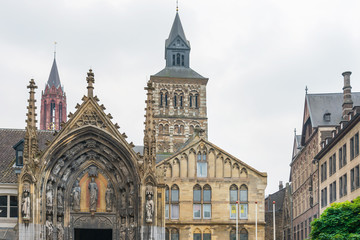 old Town buildings in Aachen, Germany