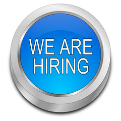We are hiring Button - 3D illustration