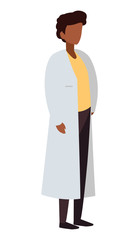afro male medicine worker with uniform