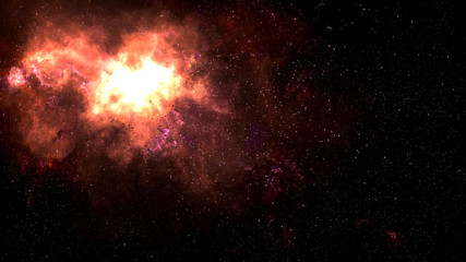 Fototapeta na wymiar Universe filled with stars, deep space nebula and galaxy