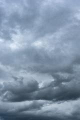 Contrast dramatic cloudy sky. The sky with thunder clouds.