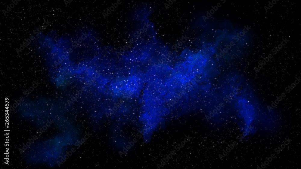 Wall mural universe filled with stars, deep space nebula and galaxy