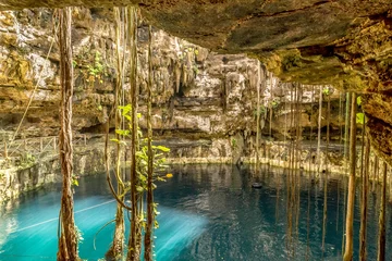 Cenote at San Lorenzo Oxman. Valladolid Cenotes. Yucatan Peninsula. Mexico © matiplanas