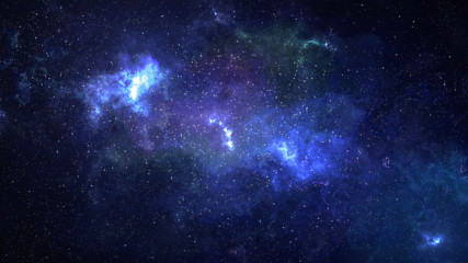 Universe filled with stars, deep space nebula and galaxy