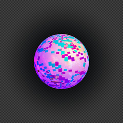 vibrant abstract glitch design element.