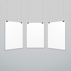 vertical suspended poster set mockup.