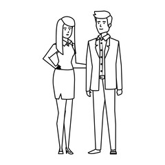 business couple avatars characters