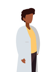 afro male medicine worker with uniform