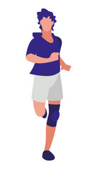 athletic man running character