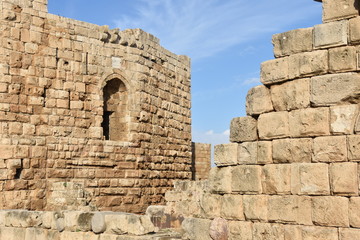 Crusader Castle Exterior Detail, Sidon, Lebanon