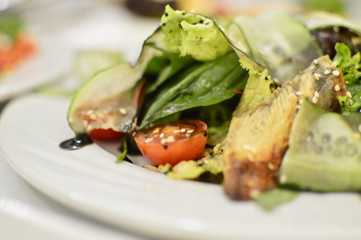 fresh salad on a table