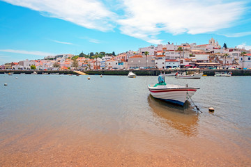Obraz premium View on the traditional village Ferragudo in the Algarve Portugal