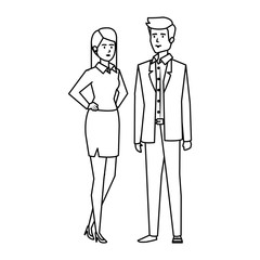 business couple avatars characters