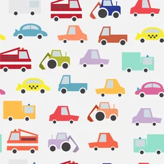 Wallpaper murals Cars Cartoon comic cars seamless pattern