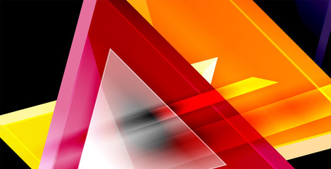 Glossy shiny triangles background