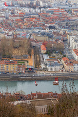 Grenoble. Aerial view of the city.