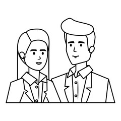 business couple avatars characters