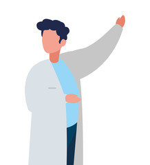 male medicine worker with uniform