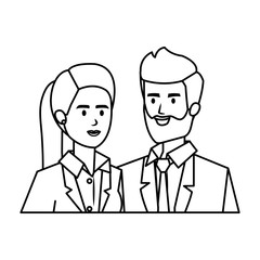 business couple avatars characters