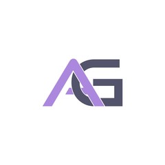 AG initial letter logo icon