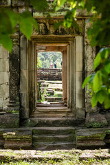 Doorway leading to the Terrace of the Elephants in Angkor Thom, Siem Reap, Cambodia
