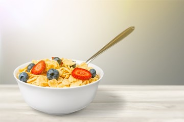 Healthy Homemade Oatmeal with Berries for Breakfast