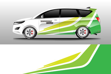 Wrap car racing designs vector . Background designs decal