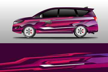 Wrap car racing designs vector . Background designs decal
