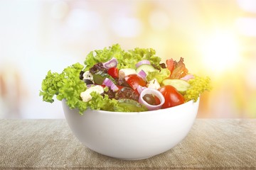 Fresh mixed vegetables salad in a bowl