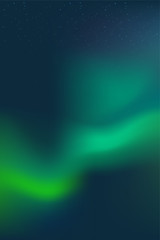 Night Sky, Aurora Borealis, Northern Lights Effect, Realistic Colored polar lights. Vector Illustration, abstract space design for aurora borealis. - obrazy, fototapety, plakaty