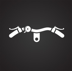 Bicycle bar icon on background for graphic and web design. Simple vector sign. Internet concept symbol for website button or mobile app.