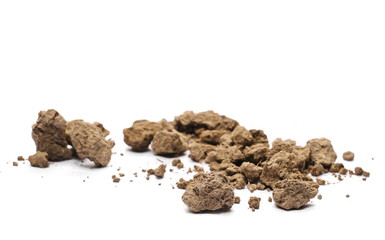 Dirt pile isolated on white background