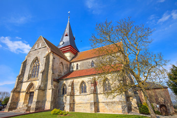 The church of Beaumont-en-auge, Normandy