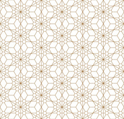 Seamless geometric pattern based on japanese ornament kumiko .