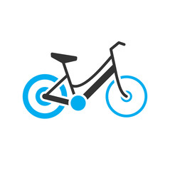Bicycle icon on background for graphic and web design. Simple vector sign. Internet concept symbol for website button or mobile app.