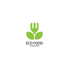 Fototapeta premium Eco Food logo template, vector illustration - Vector